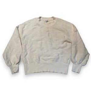 Madewell Corbett Balloon-Sleeve Sweater — Cream (Women’s Size M)